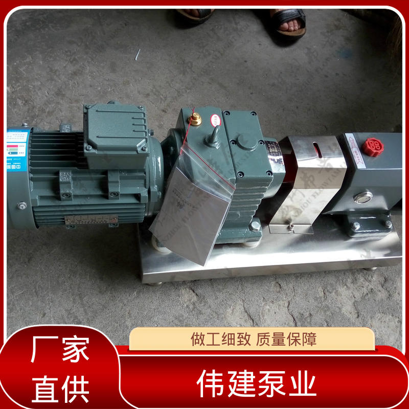 运行噪音小 耐腐蚀易清洁 高粘度物料输送泵 伟建定制