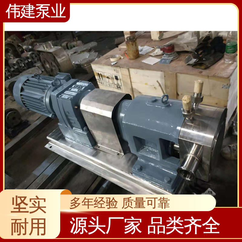 伟建生产 鲅鱼馅灌装泵 高粘度输送 碳素合金钢材质 节能设计
