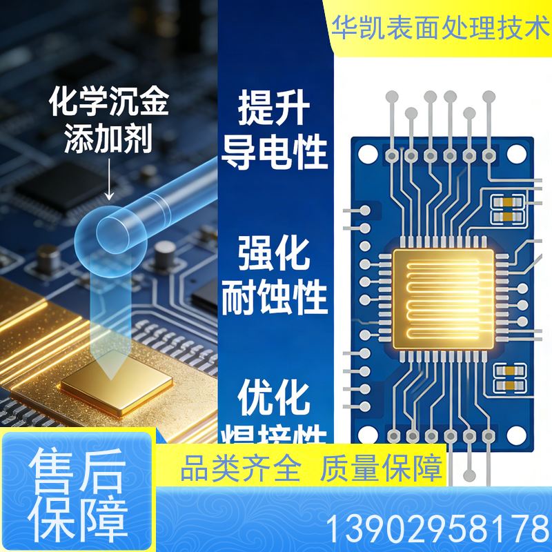 华凯 化学沉金添加剂 焊接性能牢固 提升产品合格率