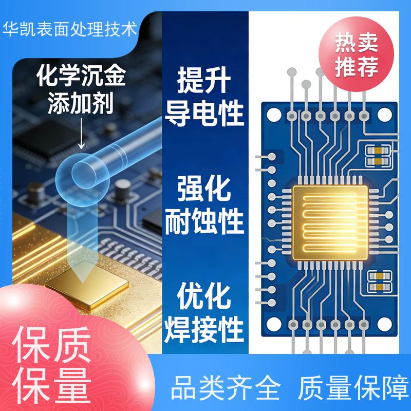 华凯表面处理 化学沉金液 焊接性能牢固 批发定制定量供应