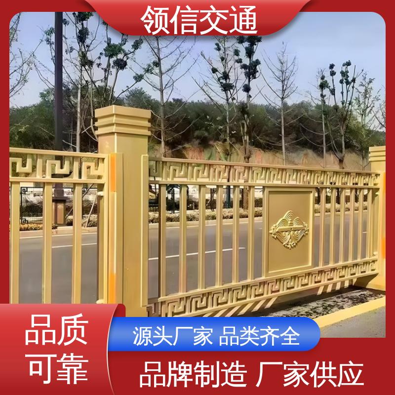 Lingxin Golden Traffic Barrier, Tiananmen Style Lotus Auspicious Cloud Hot-Dip Galvanized Anti-Collision Barrier, Source Manufacturer 5