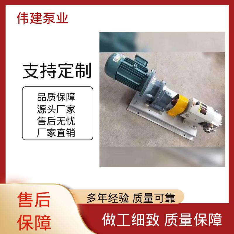 伟建生产 耐腐蚀易清洁 运行噪音小 304/316不锈钢材质 灌装泵转子泵
