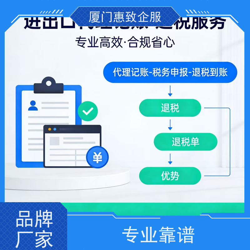 出口退税流程指导 资深团队 各类资质办理、认证 厦门惠致
