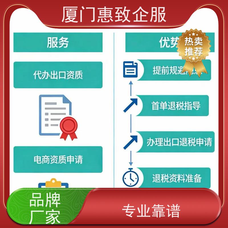 规避出口退税风险服务 无忧托管 各类资质办理、认证 厦门惠致