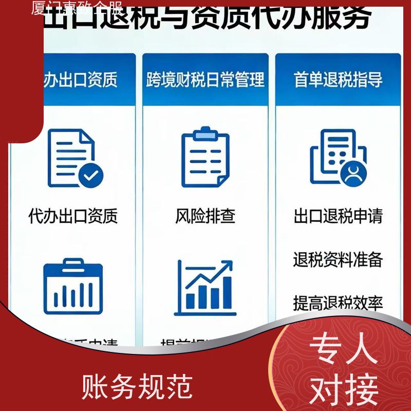 出口退税资料准备服务 无忧托管 各类资质办理、认证 厦门惠致