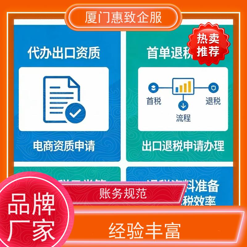 企业出口退税风险排查 高效省心 各类资质办理、认证 厦门惠致
