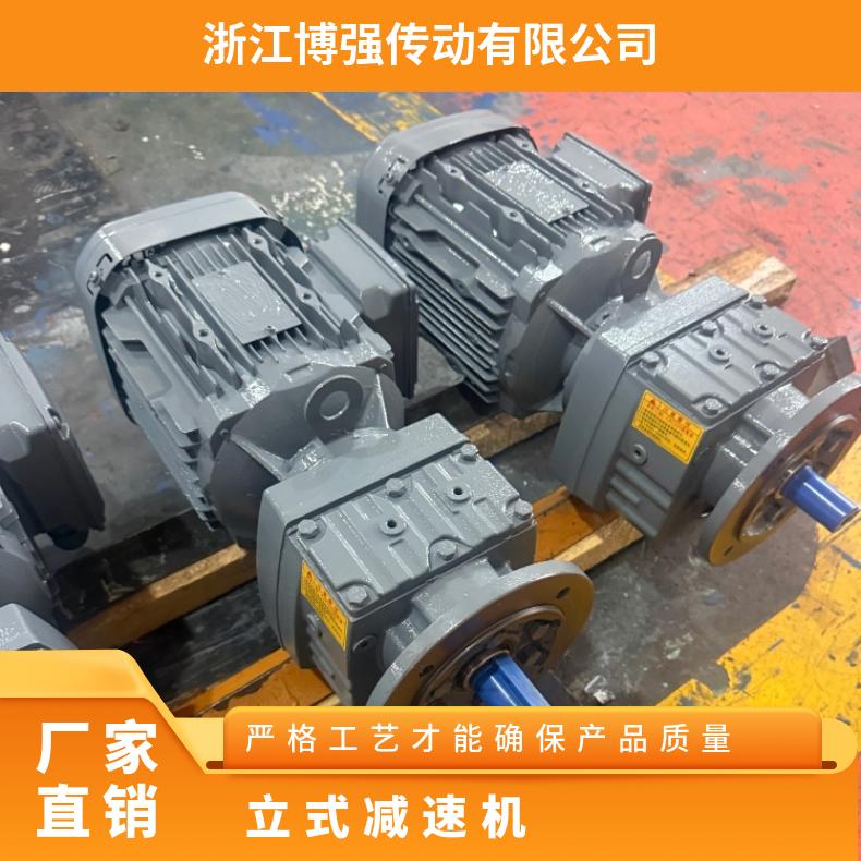 R系列卧式立式斜齿轮硬齿面精密减速机电机搅拌机架R/RF