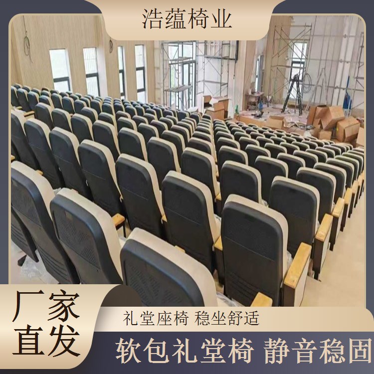 培训中心礼堂椅 大型会议室座椅 简约时尚易清洁 浩蕴椅业