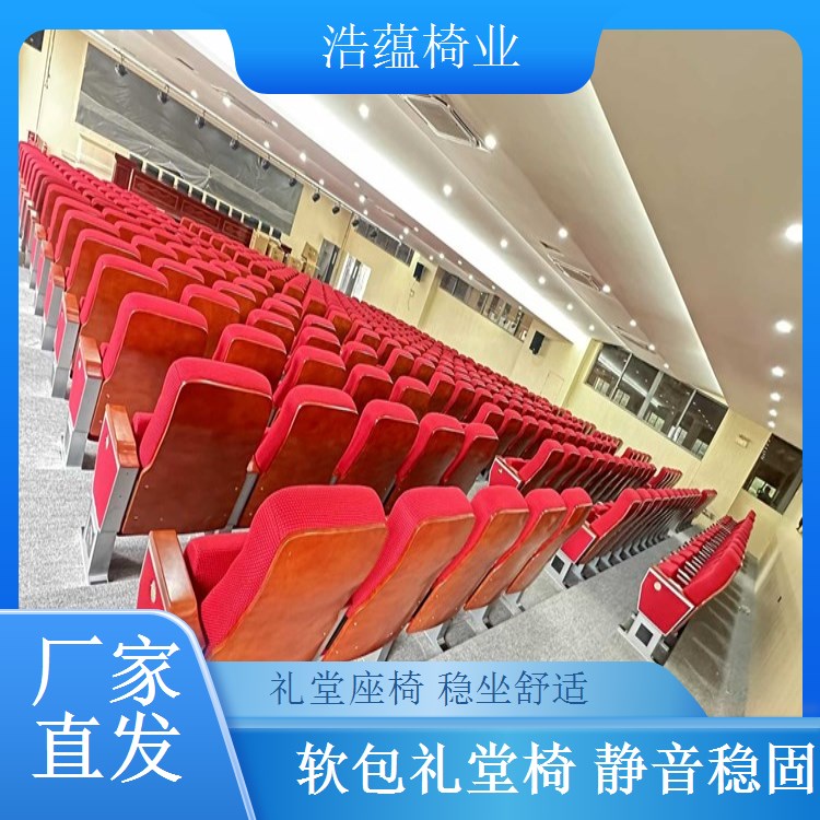 高校礼堂椅定制 大型会议室座椅 适配校园风格 浩蕴椅业