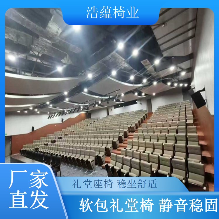 高校阶梯教室礼堂椅 会议室联排座椅 防滑静音 浩蕴椅业