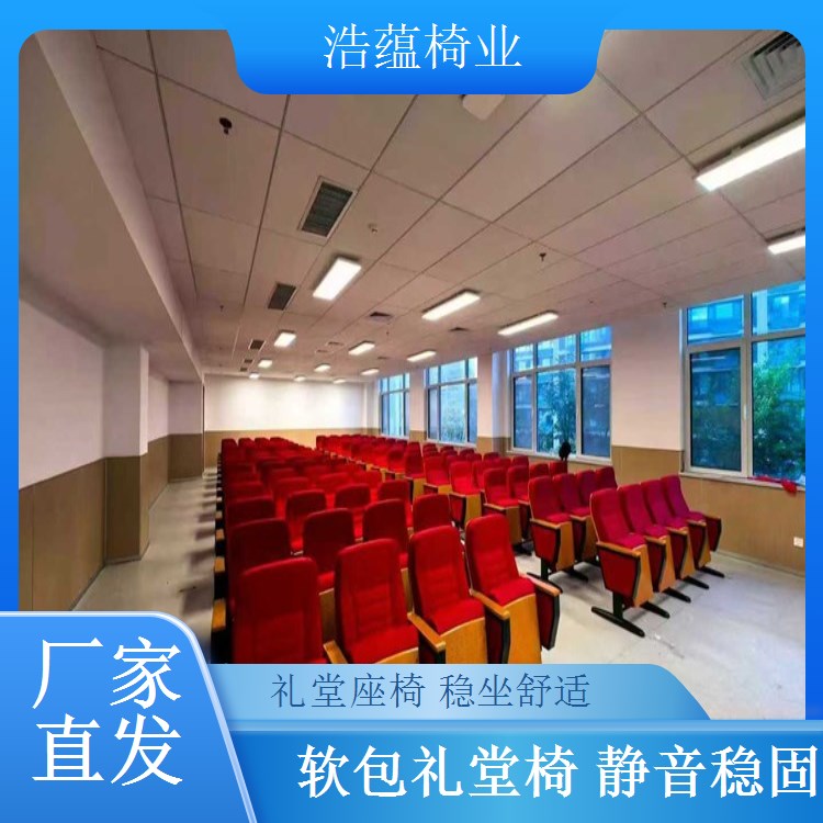 软包礼堂椅连排 会议室报告厅专用椅 舒适亲肤 浩蕴椅业