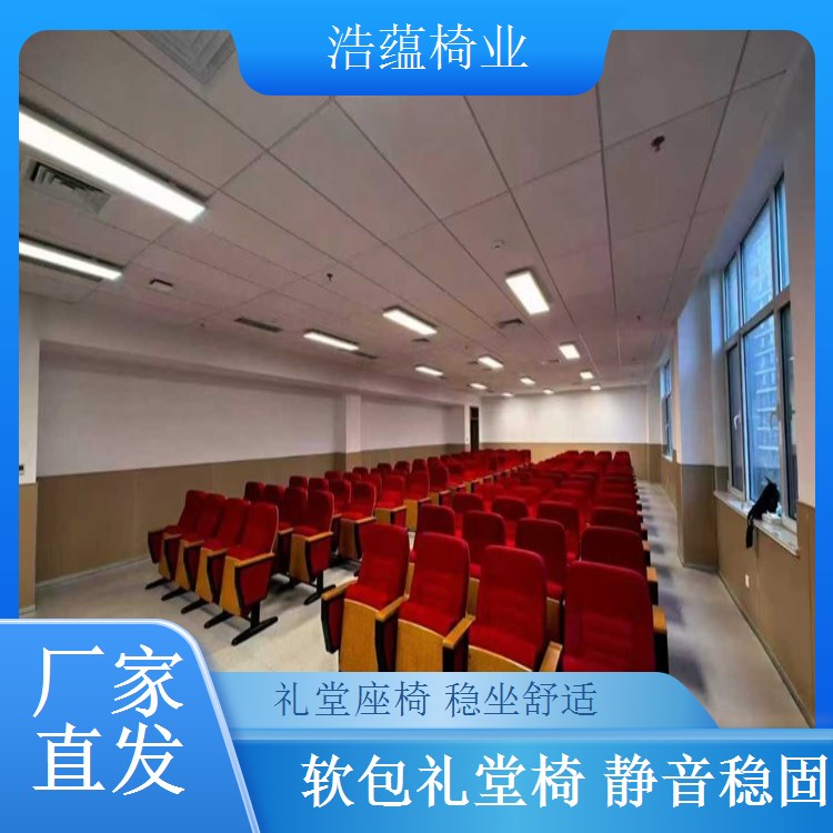 钢制框架礼堂椅 大型会议室座椅 防锈耐用品质优 浩蕴椅业