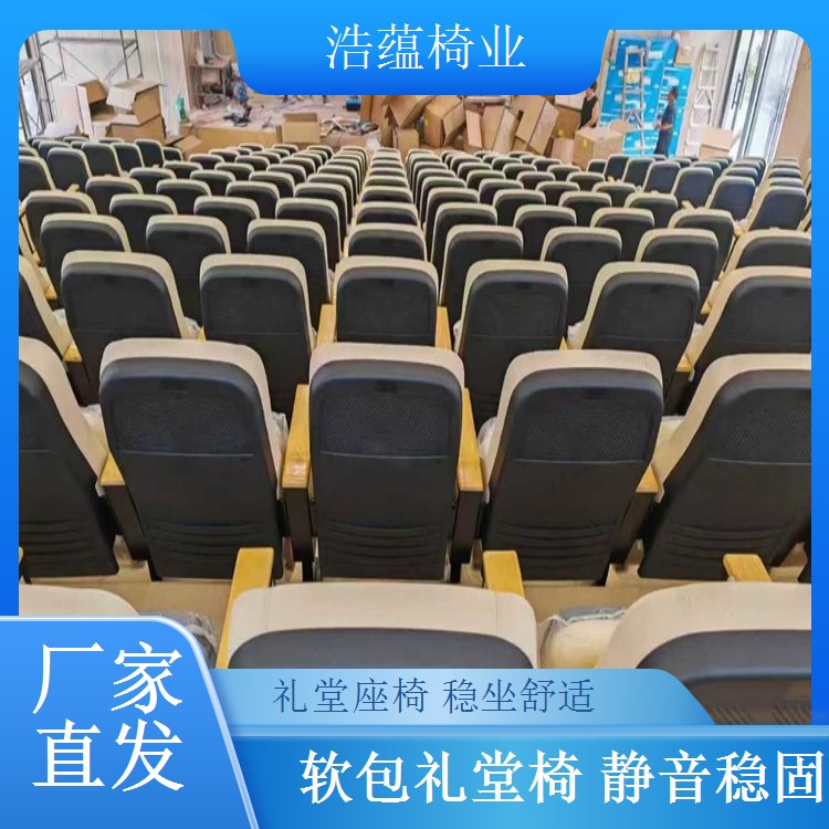 学校多功能厅礼堂椅 会议室专用椅 安全环保 浩蕴椅业