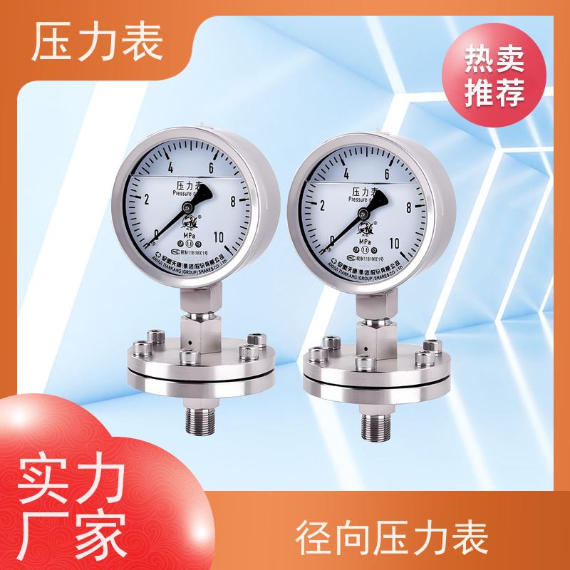 天康 螺纹隔膜压力表 公称直径 60mm 批发 源头厂家 质量保障