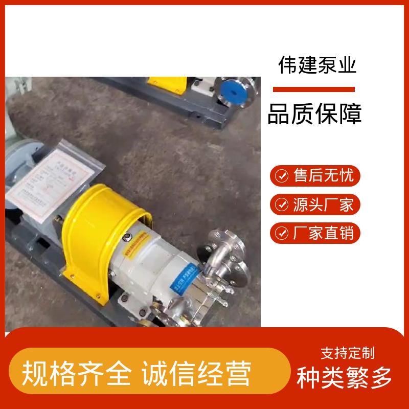 伟建供应 304/316不锈钢材质 运行噪音小 节能设计 灌装机转子泵