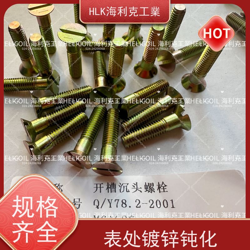 海利克工業 QY78.4-2001开槽沉头螺栓 M2.5M3 ML30CRMNSIA