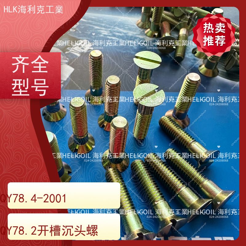 海利克工業 YC01100-1988开槽沉头螺栓 M1.6M2 45