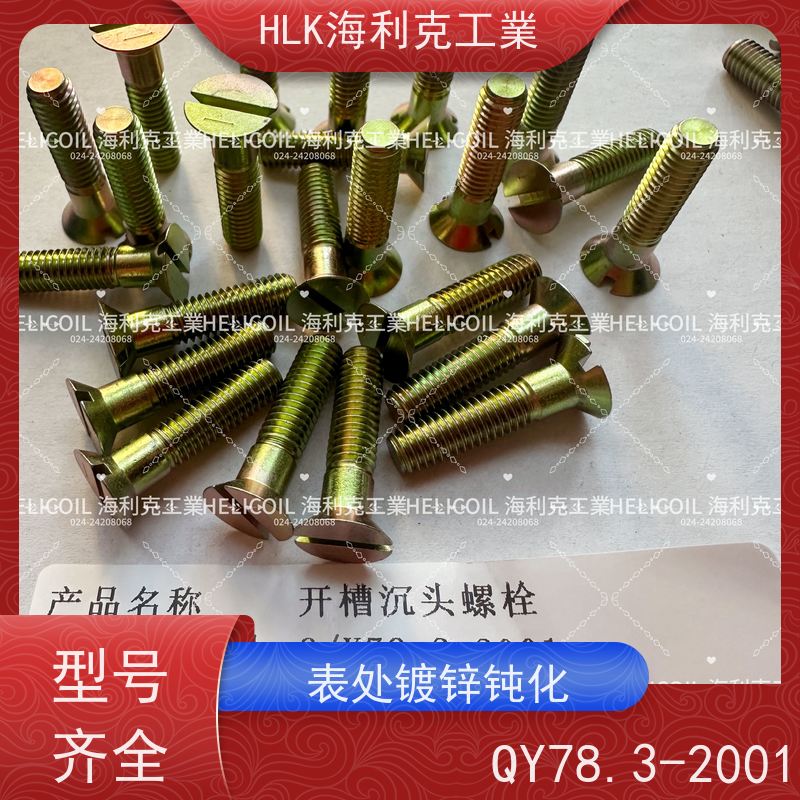 海利克工業 Q/Y81.1-2001开槽半沉头螺栓 M2.5M3 45