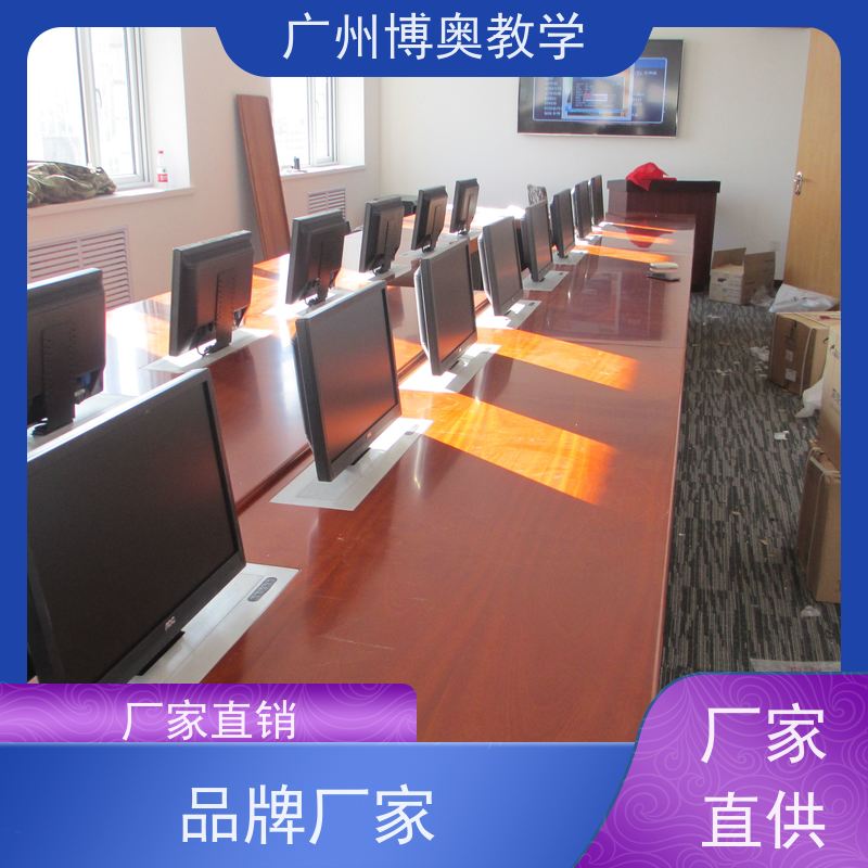 博奥教学22寸高清屏一体机升降器铝拉丝银面板生产厂家