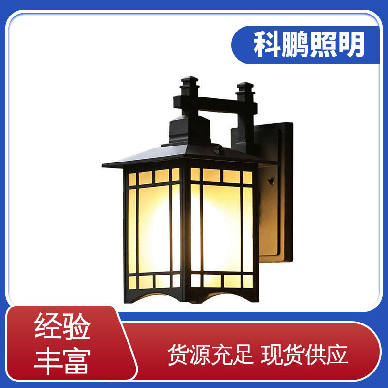塑粉工艺 暴晒不褪色不发黄 透光率高可调光性 大红灯笼壁灯 科鹏照明
