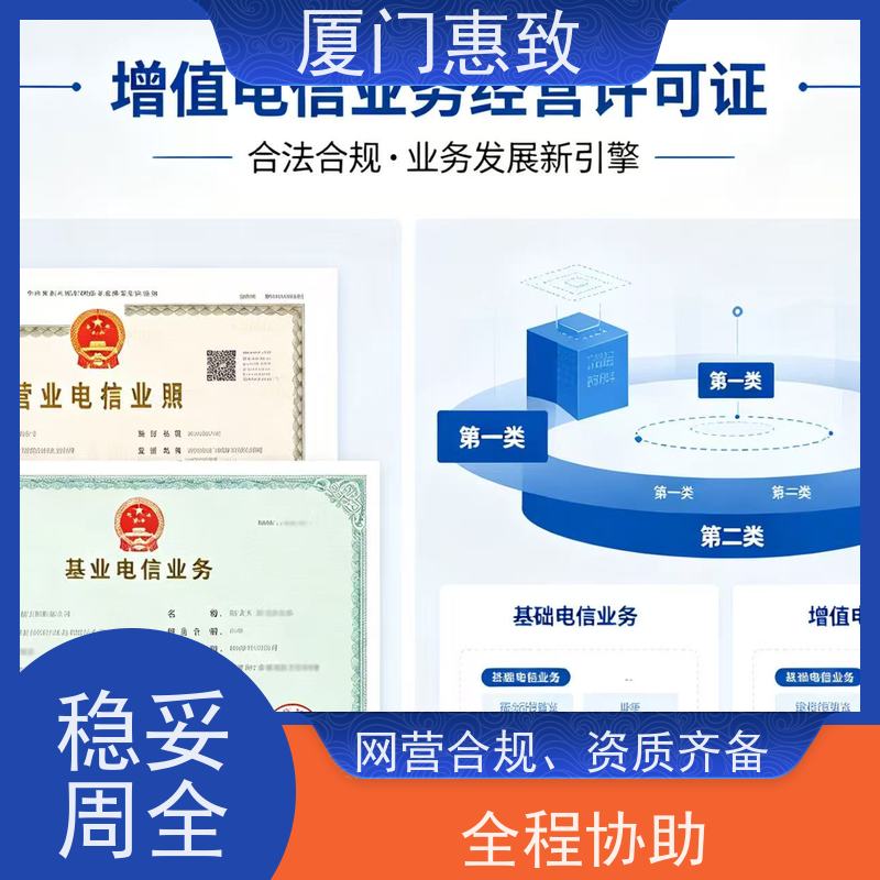 电信资质申请咨询 轻松拿证 厦门惠致企服 流程规范