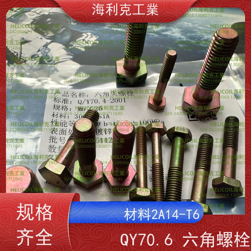海利克精工制造 Q/Y70.4-2001 六角头螺栓 2A14-T6 M2