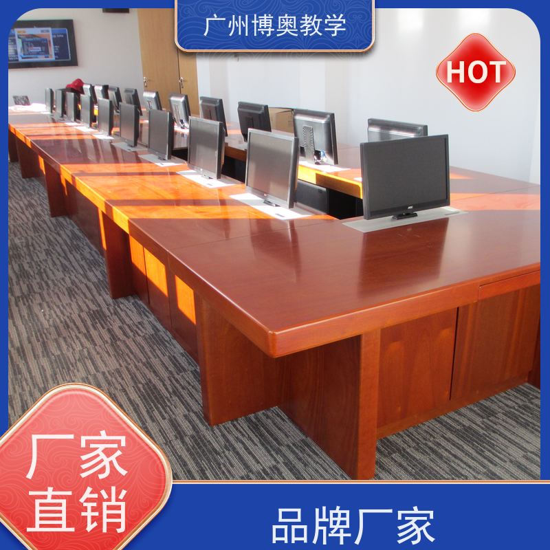 博奥教学超薄屏桌牌升降器铝黑拉丝面板厂家定制