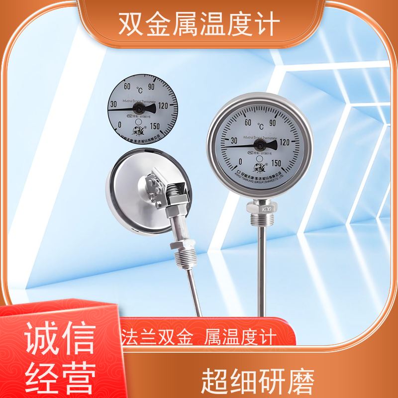 天康 卡盘双金属温度计 法兰安装 品牌厂家 经久耐用
