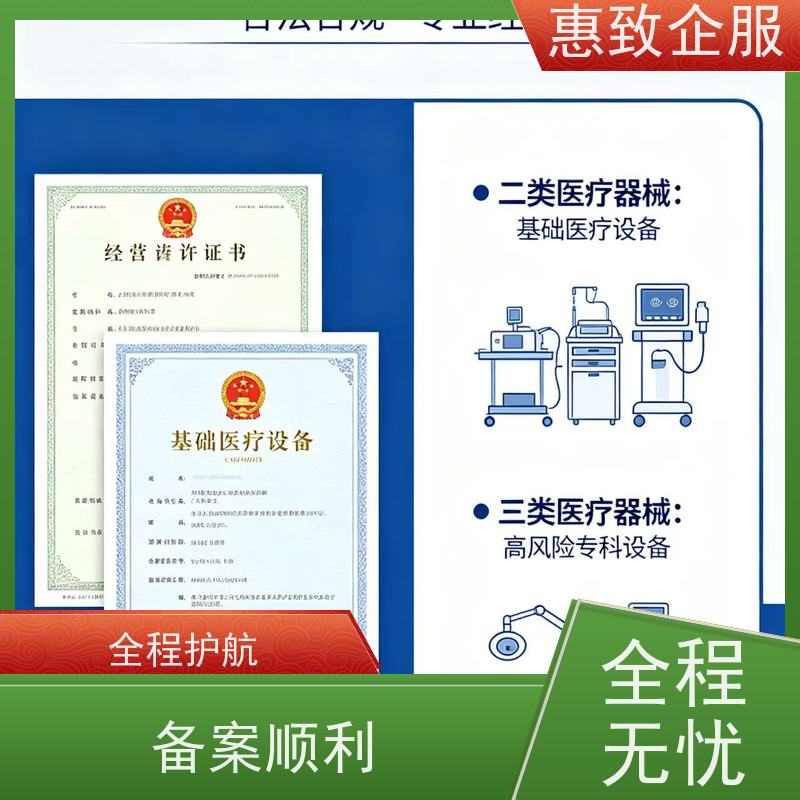 医械场地规范指导 资质准入 惠致企服 全程办理