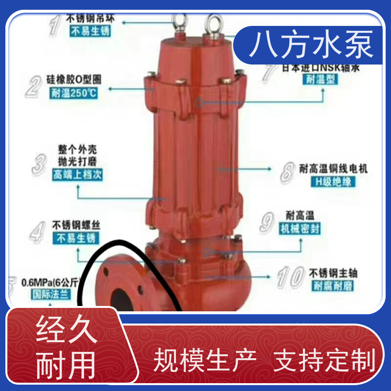 八方水泵 WQ/QW潜水排污泵 音乐喷泉高压喷射供水设备