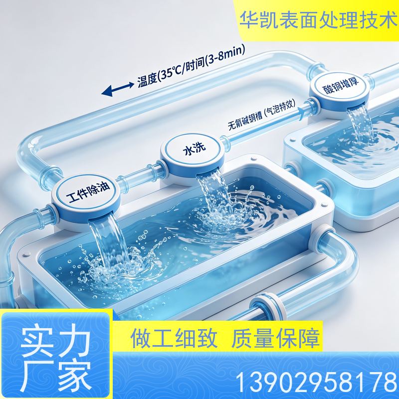 华凯表面处理 碱铜光亮剂 深孔覆盖强 电流范围宽