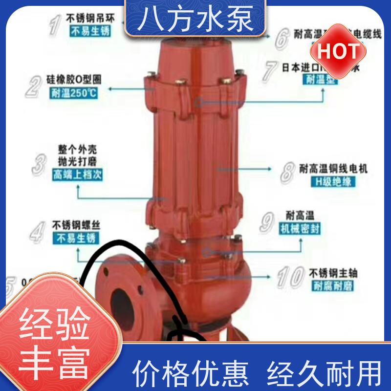 八方水泵 WQ/QW潜水排污泵 黑臭水体治理抽水设备