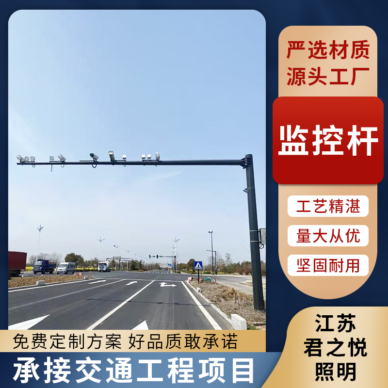 交通道路标志立杆 八棱杆监控杆 设计结构简单 君之悦