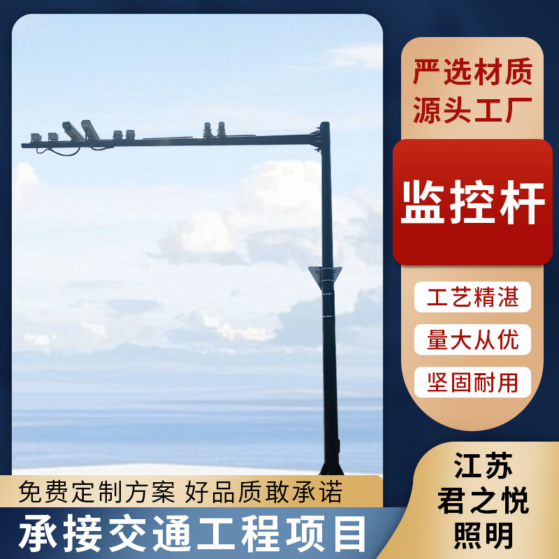 交通道路标志立杆 八棱杆监控杆 设计结构简单 君之悦
