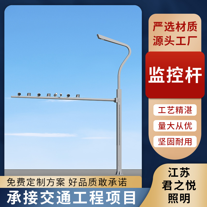 交通道路标志立杆 八棱杆监控杆 设计结构简单 君之悦