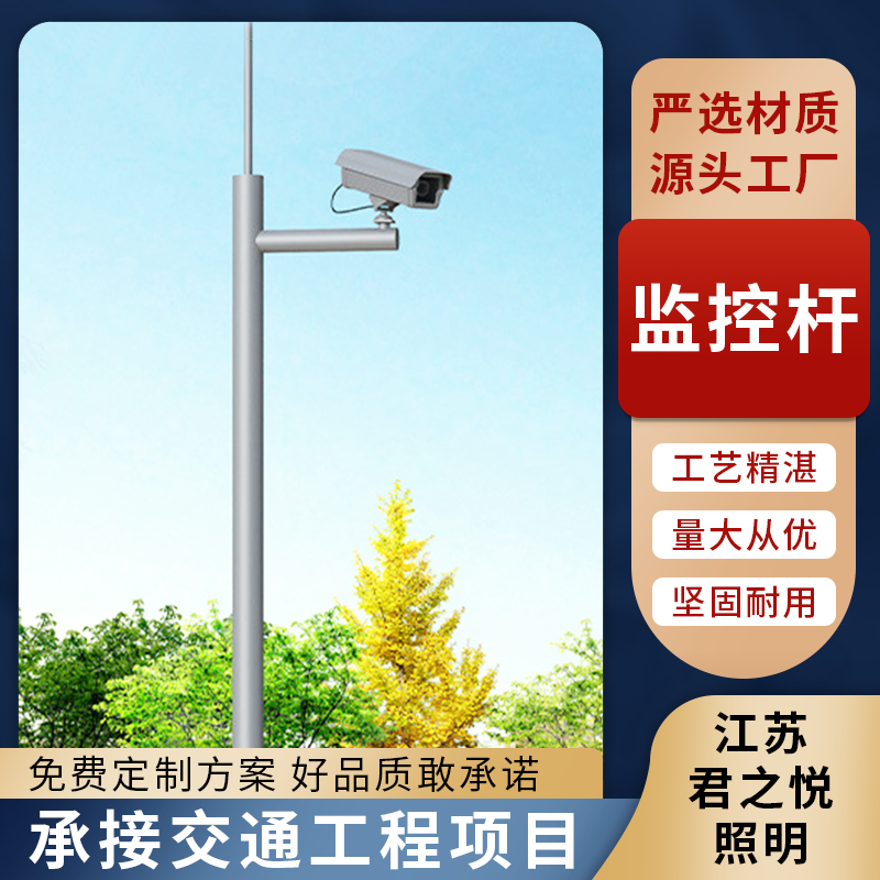 交通道路标志立杆 八棱杆监控杆 设计结构简单 君之悦