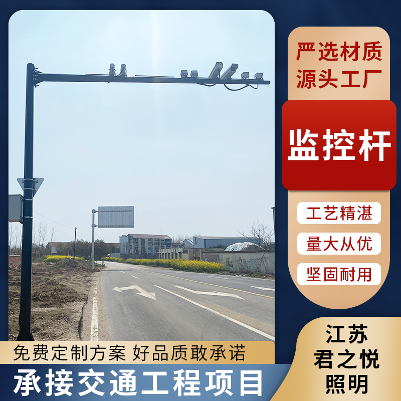 交通道路标志立杆 八棱杆监控杆 设计结构简单 君之悦