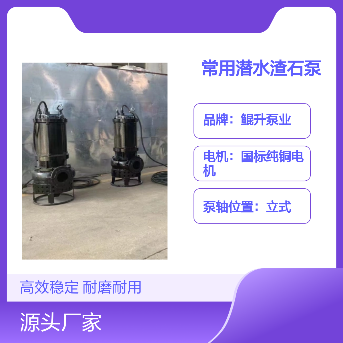 潜水绞吸污泥泵 搅拌站常用潜水型渣石泵 高扬程大流量
