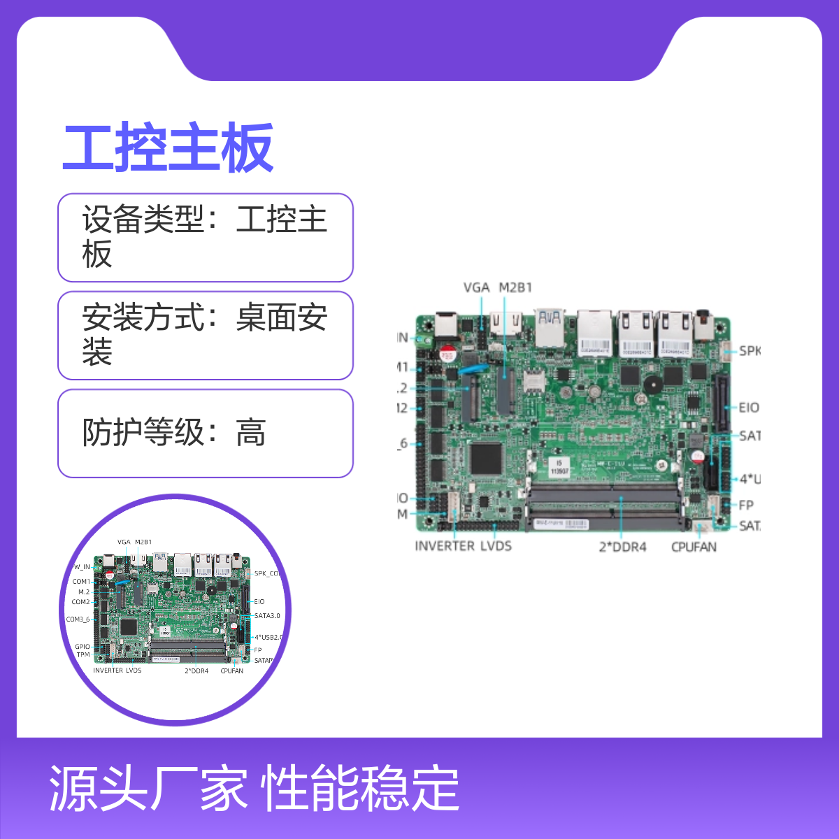 铭微工控主板 嵌入式双网卡13代I3/I5/I7 性能稳定