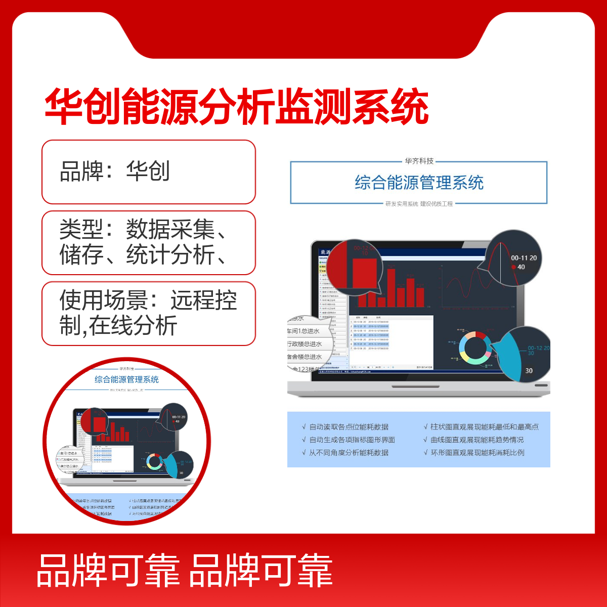 华创能源分析监测系统 数据采集储存统计分析监管