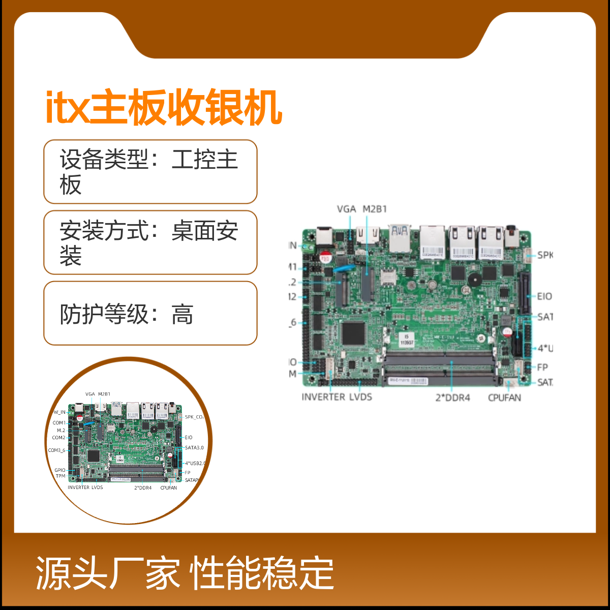 N5095/J6412工控ITX主板 收银一体机 2K分辨率 4-96G内存