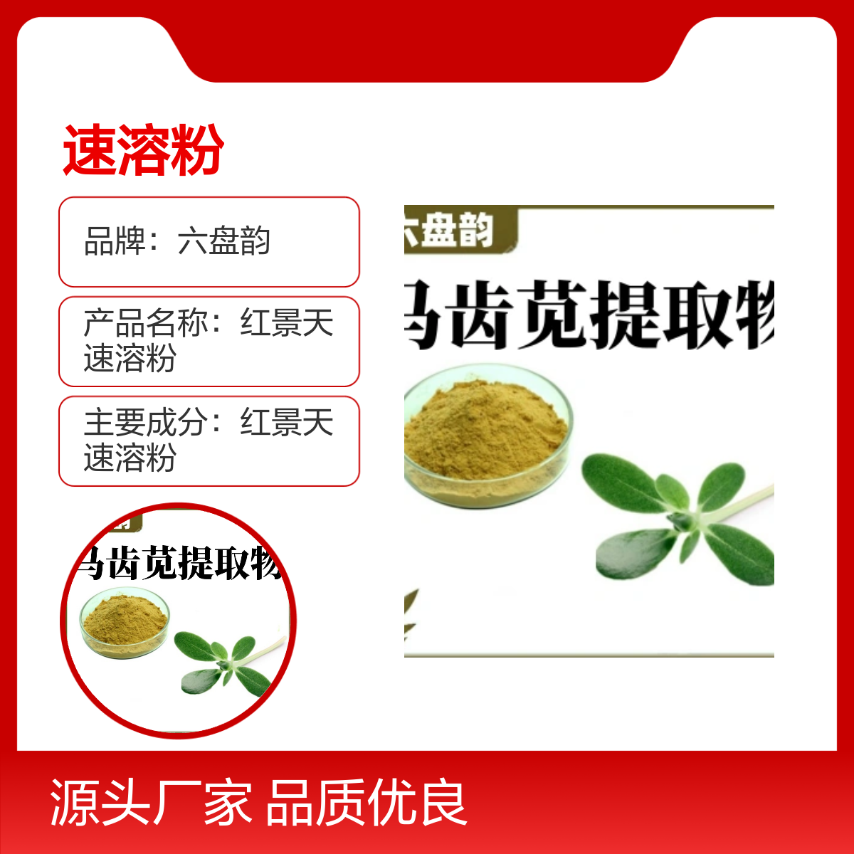 六盘韵红景天速溶粉 精细粉末80-100目 品质优良