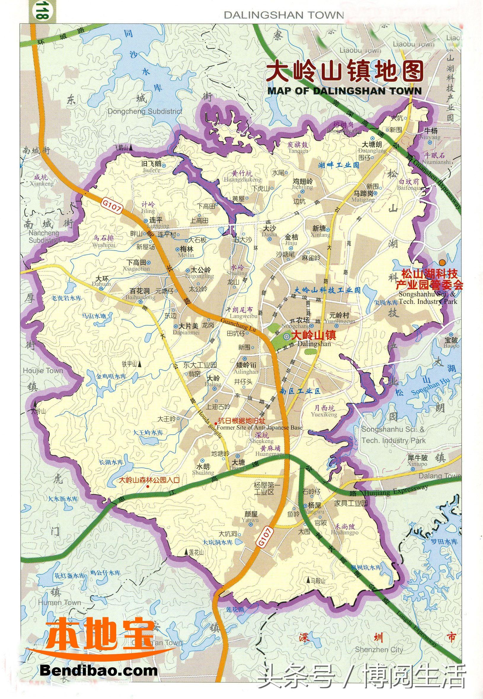 快快收藏：东莞地图，4城区28镇区，保存手机可查看