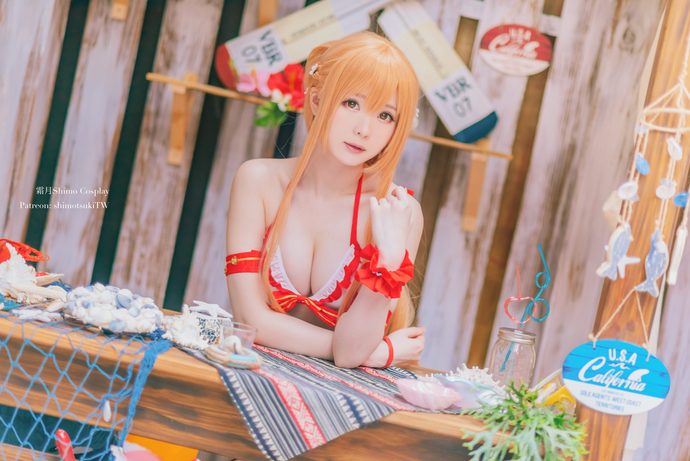 霜月shimo cosplay作品 亚丝娜泳装 喵纪元 (1).jpg