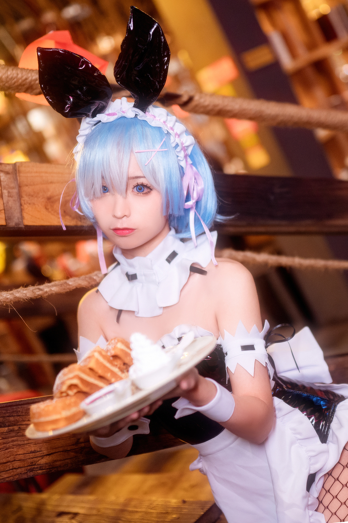 蠢沫沫 喵纪元 蕾姆兔女郎 cosplay作品 (4).jpg