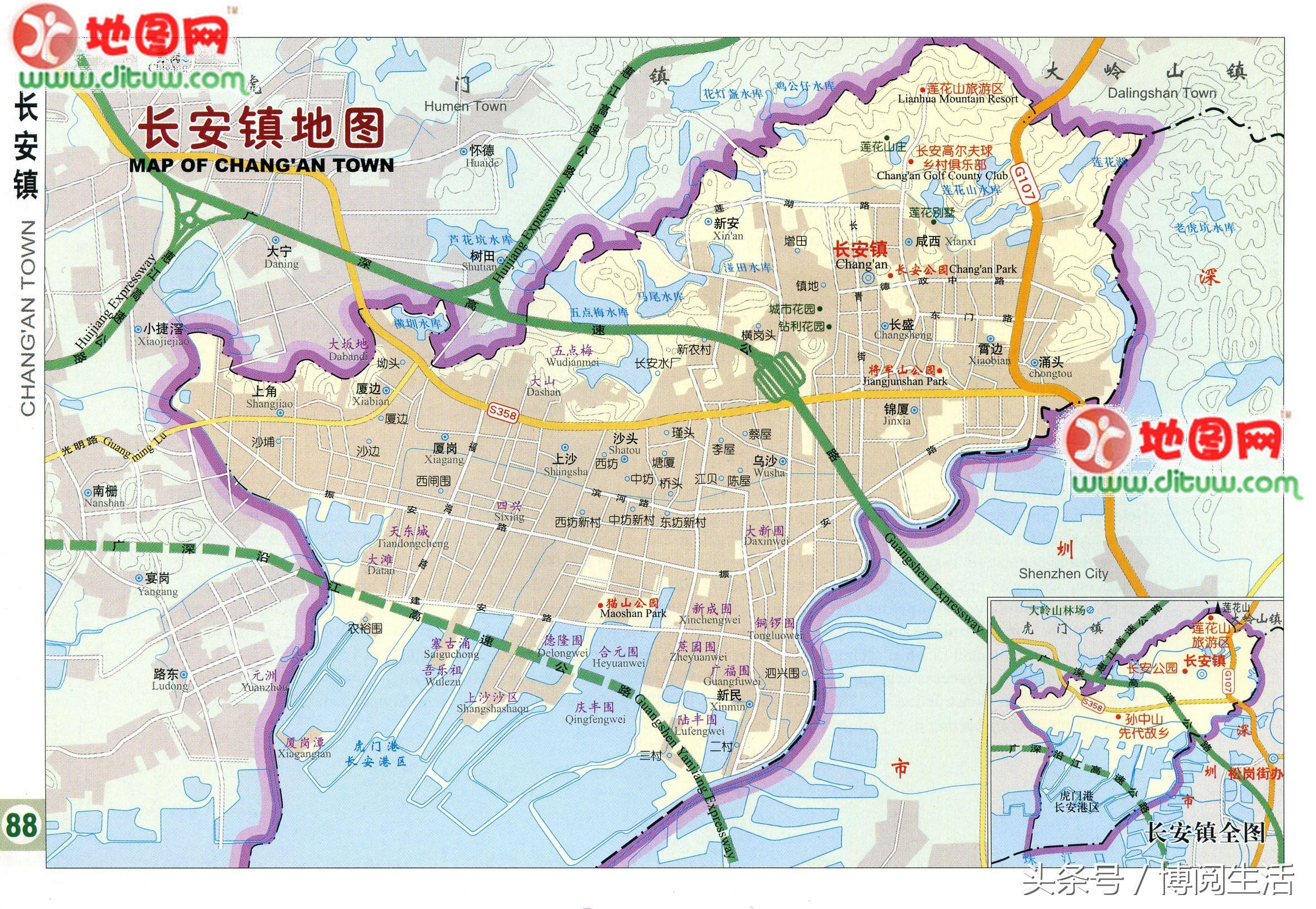 快快收藏：东莞地图，4城区28镇区，保存手机可查看