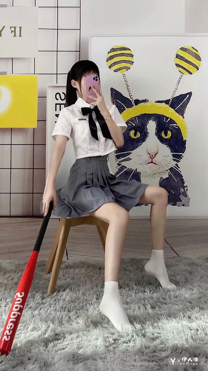 「萌妹壁纸」YRM.014-你能想象到黑丝带来的快乐吗