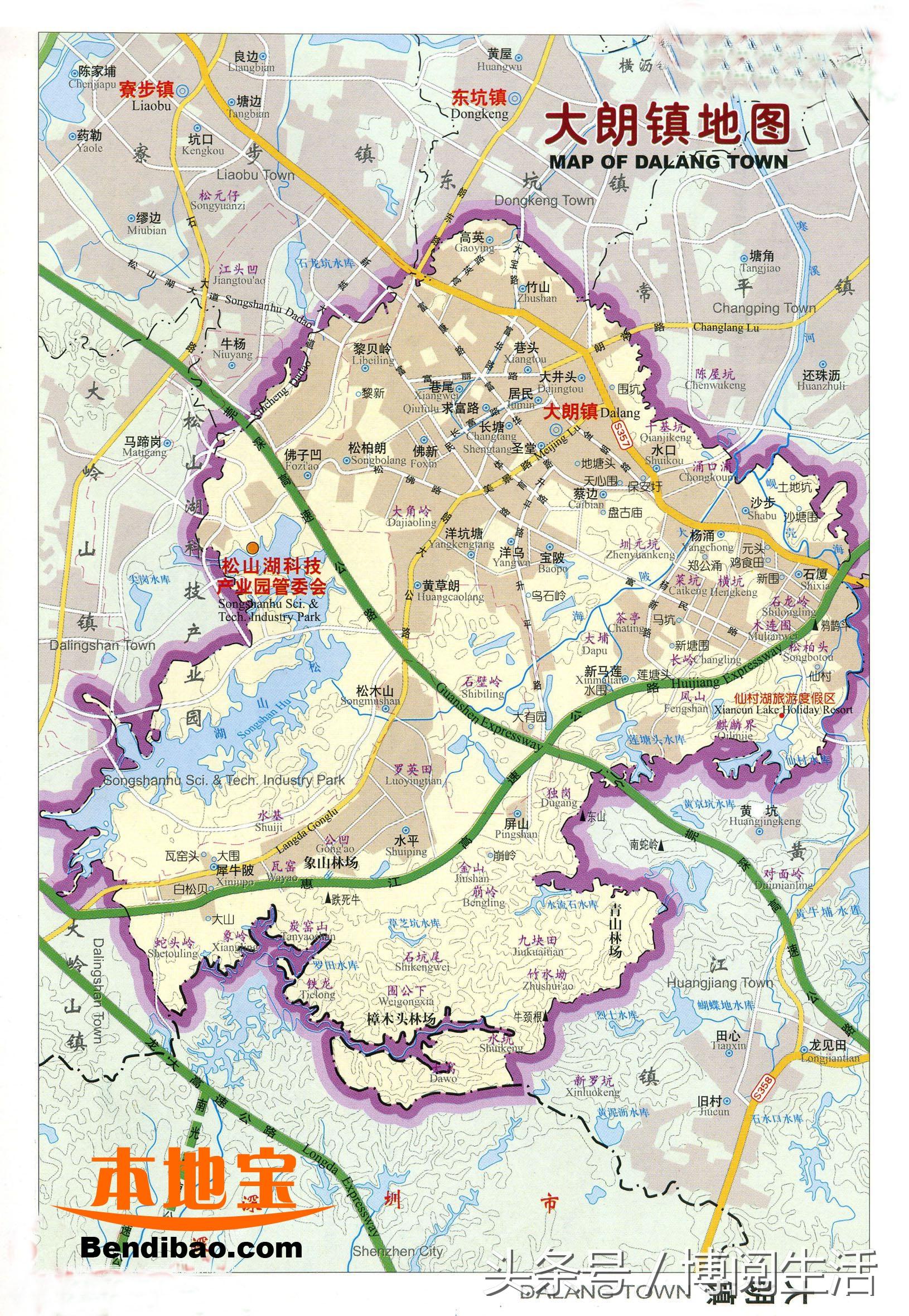 快快收藏：东莞地图，4城区28镇区，保存手机可查看