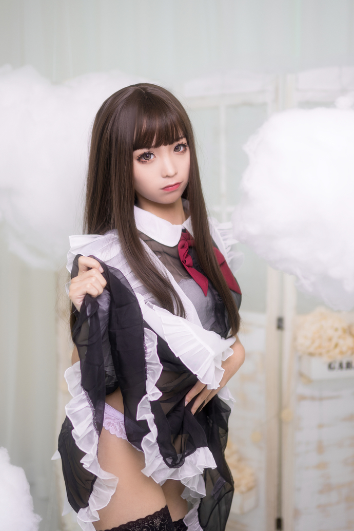 喵纪元 蠢沫沫 短透明女仆cosplay作品 (2).jpg