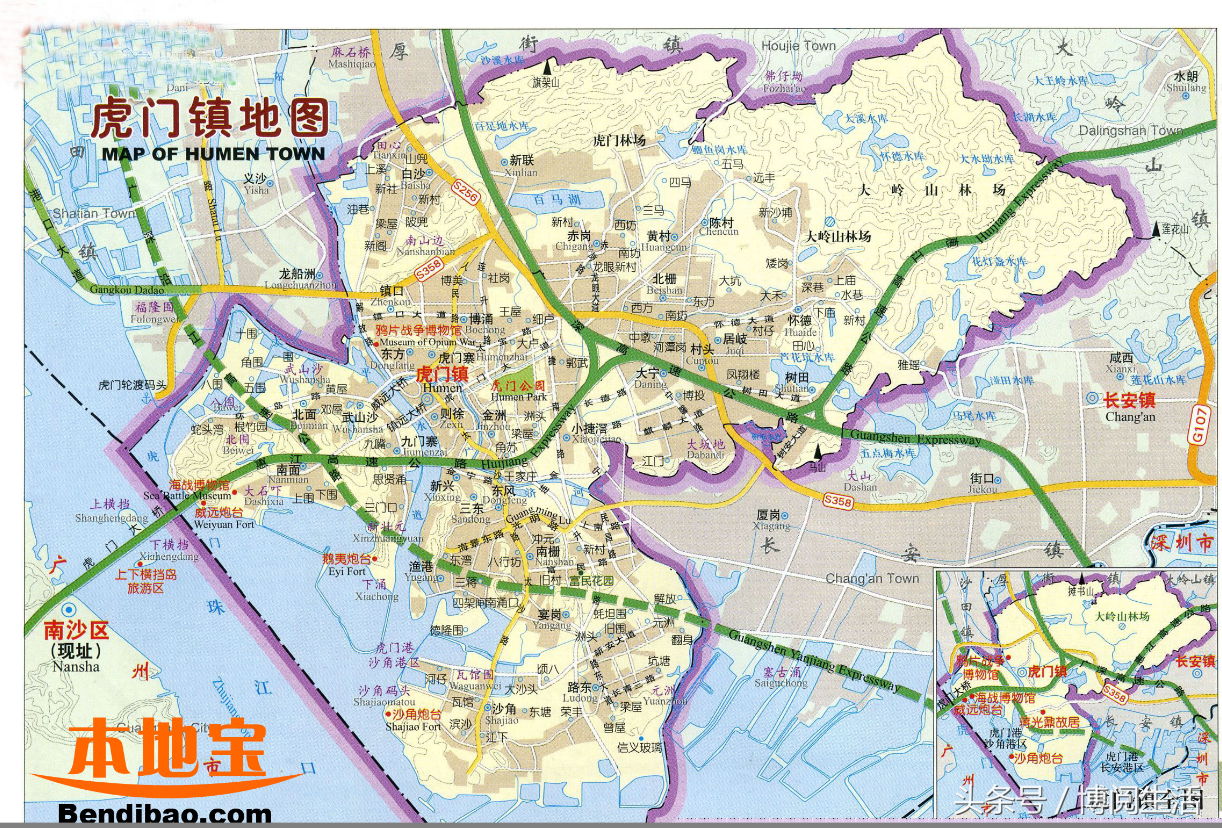 快快收藏：东莞地图，4城区28镇区，保存手机可查看